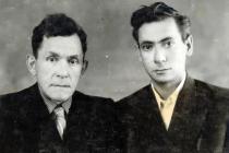 Nachman Elencwajg with his uncle Aaron Elencwajg