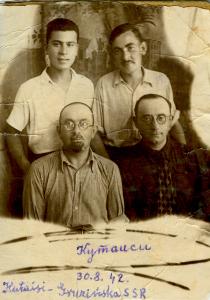 Daniel Bertram, Abraham Lamesdorf, Dawid Kos Klajman and unknown man