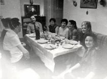 Egon Lovith at a dinner party