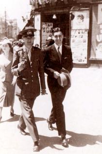 Gavril Marcuson walking on Victoriei Ave.