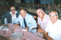 Gavril Marcuson with the former graduates of Spiru Haret High School