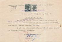 Solomon Vecsler's certificate for being held hostage
