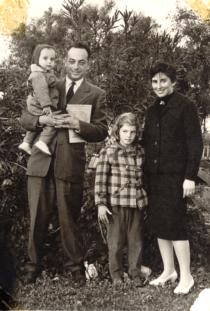 Abraham Pressburger wih his family