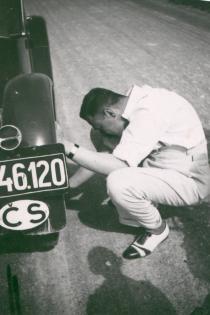 Ludovit Sandor with his car