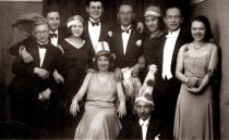 Teodor  Pasternak and friends at Purim
