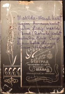 Back of Matilda Kalef's photo