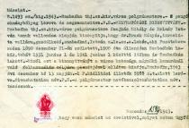 Certification of permanent residence of Judita Sendrei's father, Matija Bruck