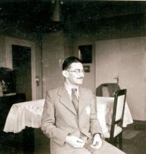 Judita Sendrei's nephew, Pavle Dobo, wearing a yellow star