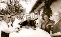 The Bruck family in their yard