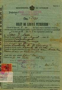 Izak David Nassi's Romanian documents