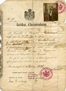 Izak David Nassi's Romanian documents