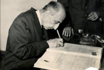 Ezra Bozo as a witness at a civil marriage ceremony