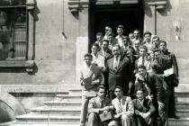 Harun Bozo with his fellow students at the St. Benoit Lycee