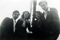 Harun Bozo with friends at an outing at the Rumeli Hisari fortress