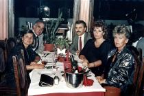 Harun Bozo and neighbors at dinner