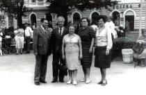 Zakhar Benderskiy with his wife and friends