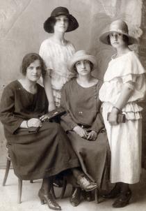 Victoria Angelova,  Zelma Avramova and two friends