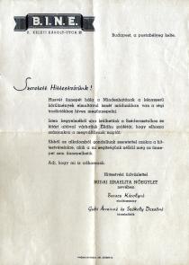 Invitation of the Buda Jewish Women's Association