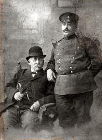 Matilda Albuhaire's paternal grandfather, Yacov Mercado Albuhaire, with his son Avram Albuhaire