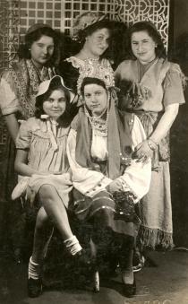 Anna Mrazkova at a Purim celebration