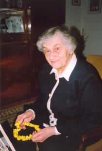Anna Mrazkova in her apartment