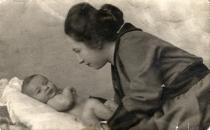 Alena Munkova's mother with one of her children