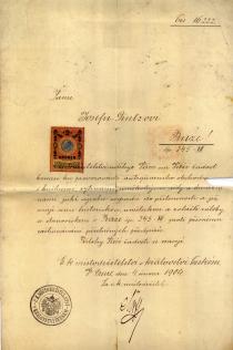 Josef Ginz' business licence