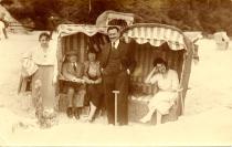 Adolf Munk with his wife, sister-in-law and friends