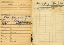 Jiri Munk's employment book from Terezin