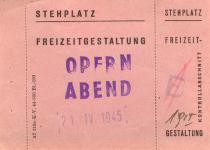 Opera ticket from Terezin