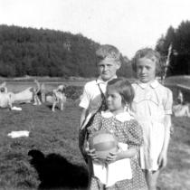 Milena Prochazkova with her cousin Petr Faktor in Radisovice