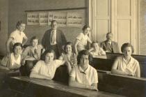 Hannerle Blochova with fellow high school graduates