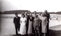 Anatoli Kraemer with his mother Paulina, grandmother Vera Pasternak and their friends