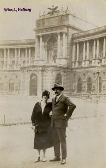 Miksa Domonkos on honeymoon with his second wife
