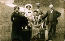 Mano Sebestyen with family and friends