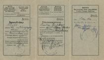 Vágó Istvánné 1945-ben kapott igazolványa
