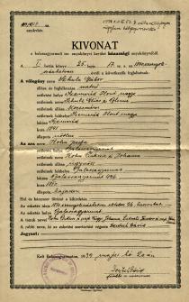 Marriage certificate