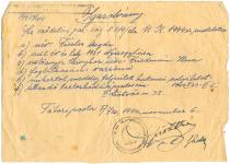 Magda Fischer's demobilizing certificate