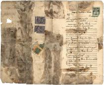 The marriage certificate of Farkas Vilmos and Roza Molnar