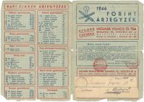 Price list from Miklos Molnar's shop