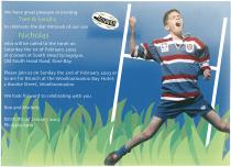 Nicholas Molnar's bar mitzvah invitation