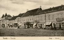 Postcard of Turda featuring Moric Weinberger's house