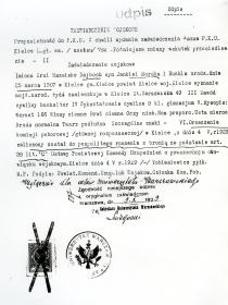 Srul Dajbog's 'Fit for military service' certificate
