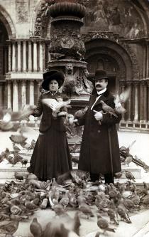 Aniuta and Maurycy Drutowski in Venice