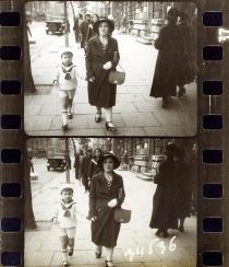 Jerzy Pikielny out for a walk with his nanny, Krysia