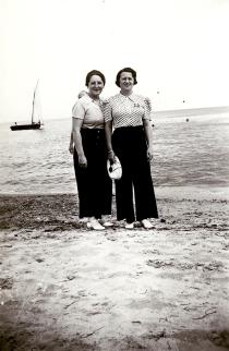 Czeslawa Tikitin with a friend