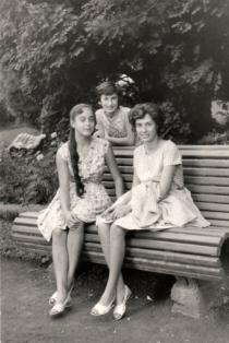 Eva Frank and Judit Incze with a friend